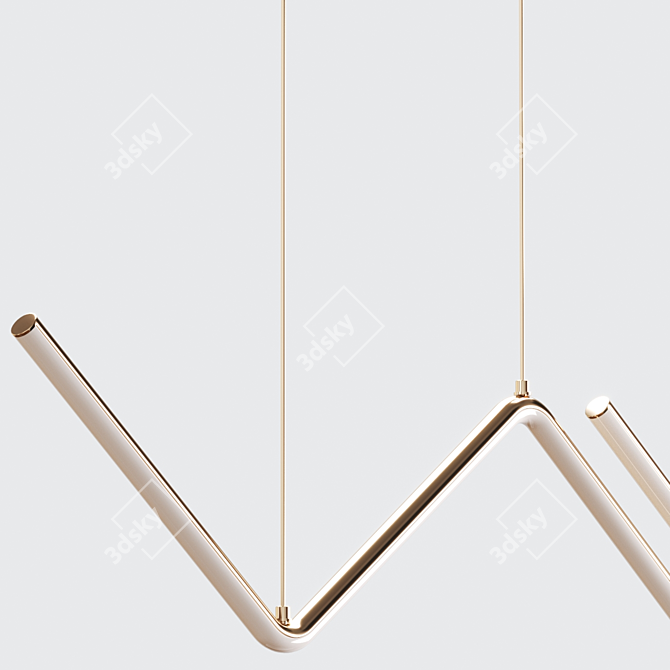 Modern Hanging Lamps: Golden Glow 3D model image 3