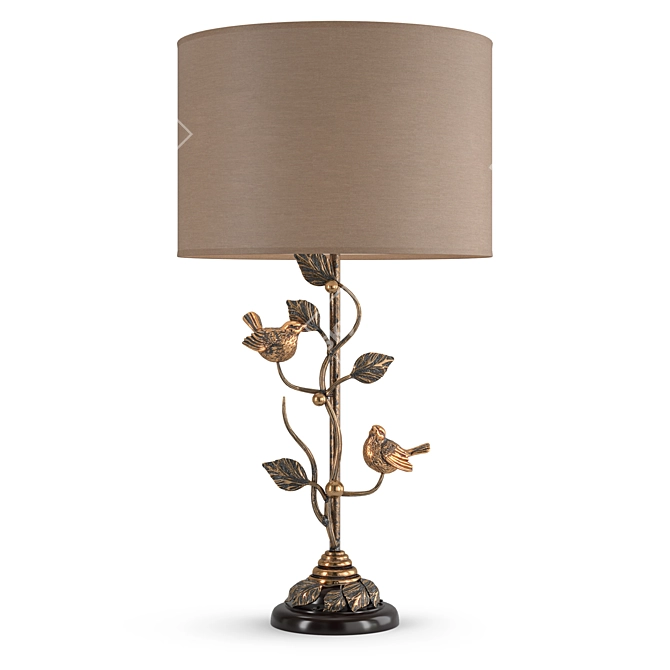 Rustic Vintage Table Lamp 3D model image 3