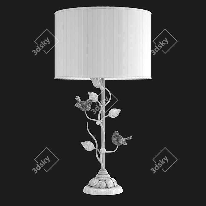 Rustic Vintage Table Lamp 3D model image 5