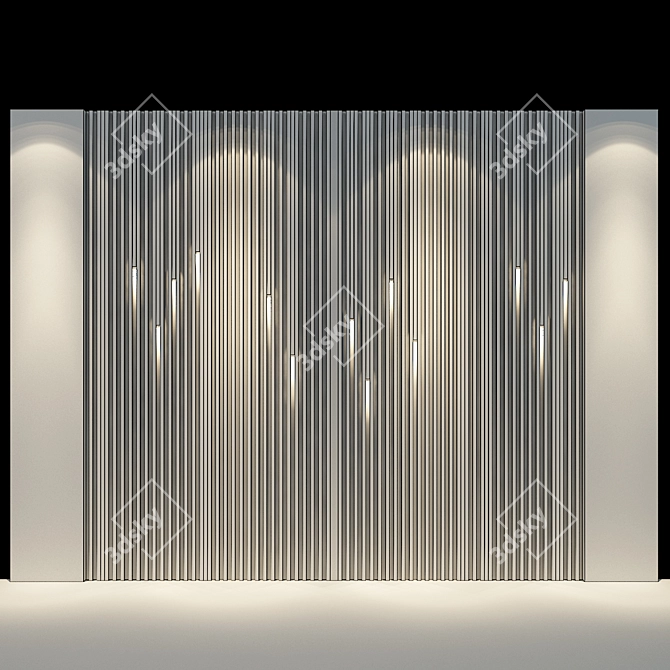 Modern Elegance Wall Panel 67 3D model image 2