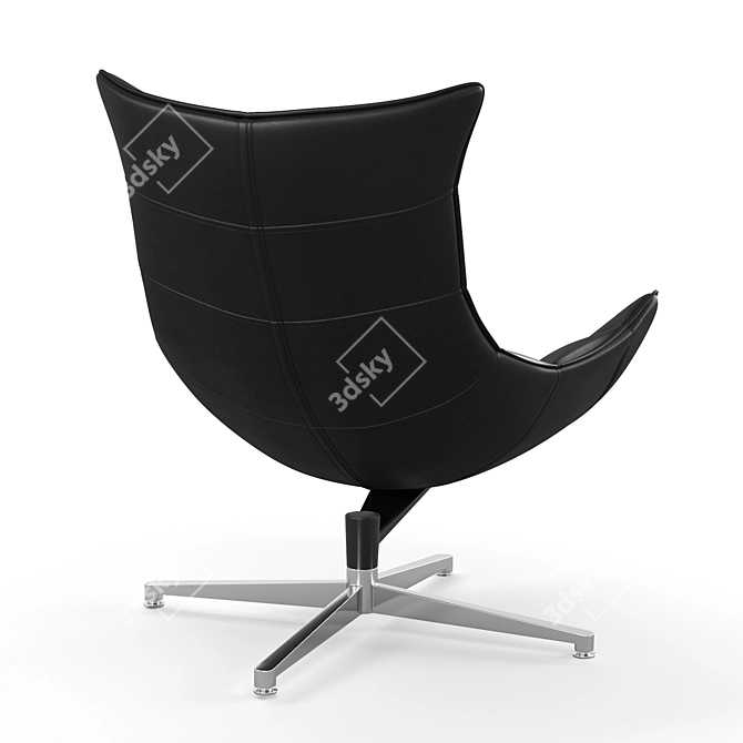 Modern Cocoon Leather Chair 3D model image 3