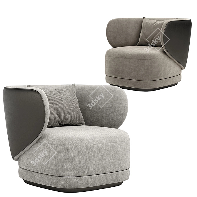 Cosmo HAP Armchair: Contemporary Elegance for Your Space 3D model image 4