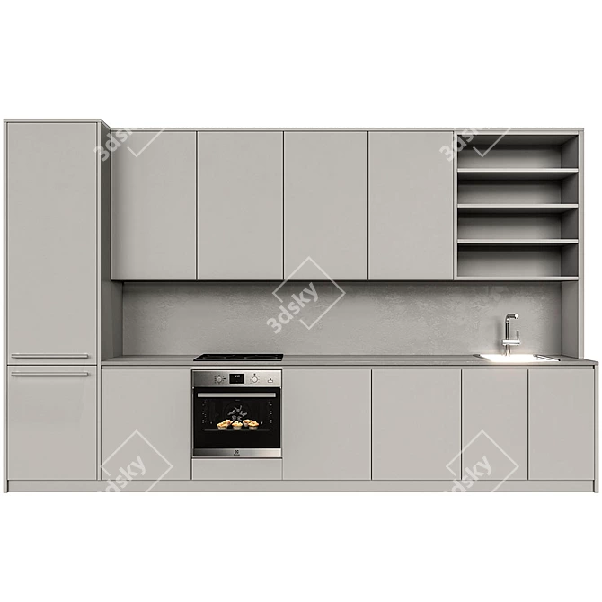 Sleek Kitchen 2016 3D model image 2