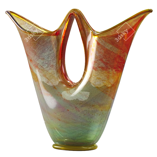 Elegant Double Spout Vase 3D model image 2