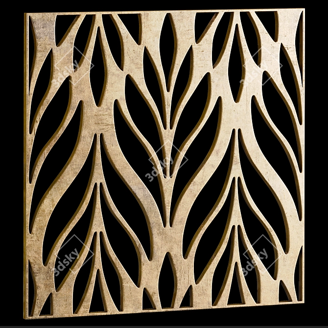 Square Decorative Panels Set 5 3D model image 5