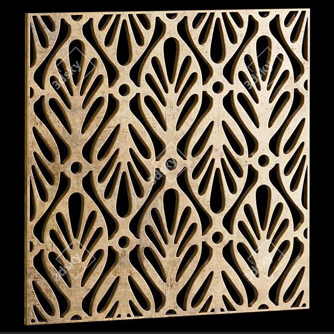 Square Decorative Panels Set 5 3D model image 6