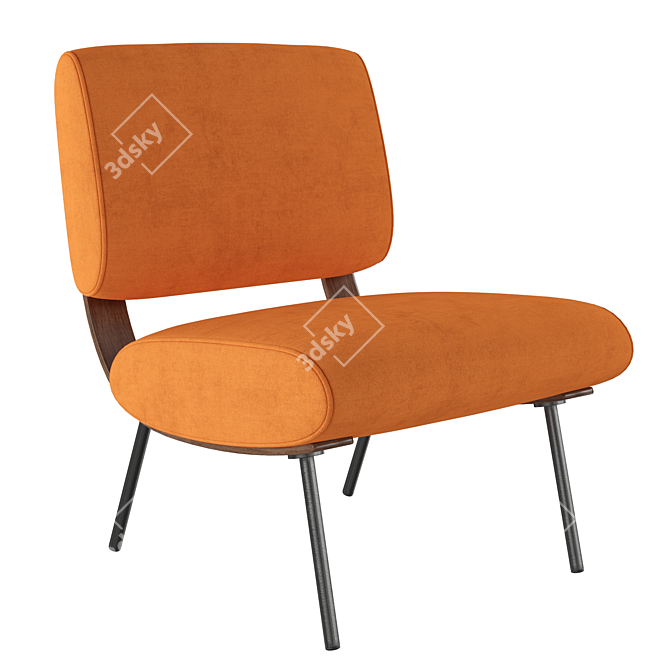 Gio Ponti Round D.154.5 Chair 3D model image 2