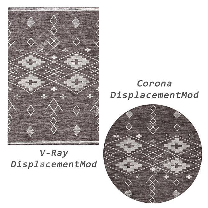 Versatile Rug Set: 8 Designs for Close-ups and Wide Shots 3D model image 5