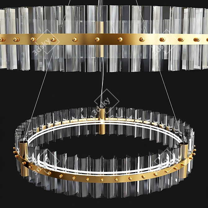 Sleek Elegance: NOVEL Chandelier 3D model image 1