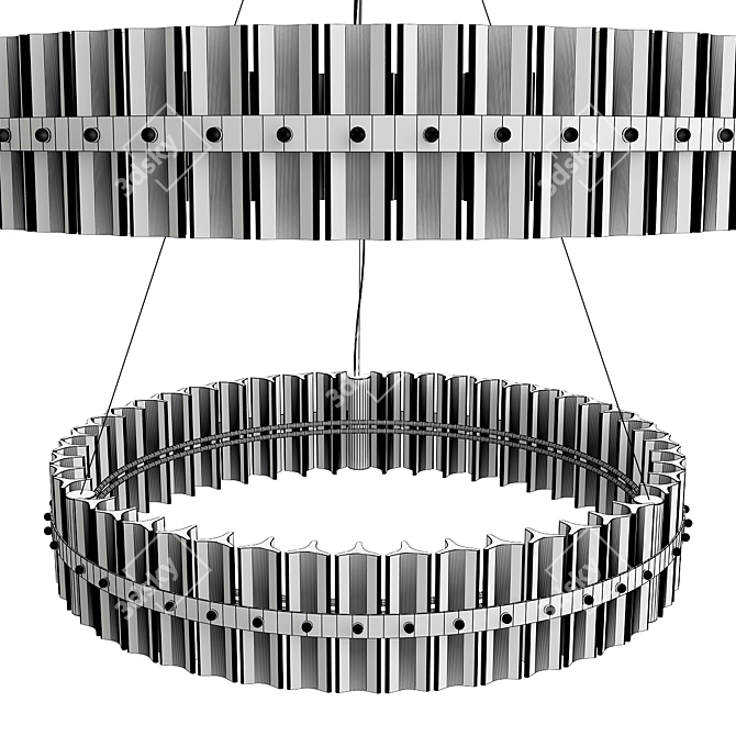 Sleek Elegance: NOVEL Chandelier 3D model image 2