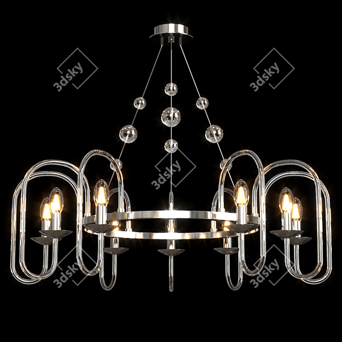 Elegant NISSA 9LIGHT Chandelier 3D model image 1