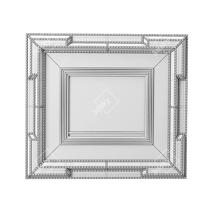 Elegant 290PBR Gypsum Mirror 3D model image 4