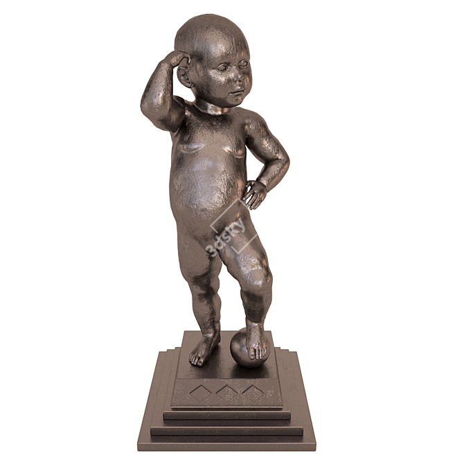 Whimsical Kids Decor Sculpture 3D model image 1