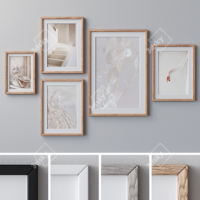 Versatile Set of Wall Paintings 3D model image 1