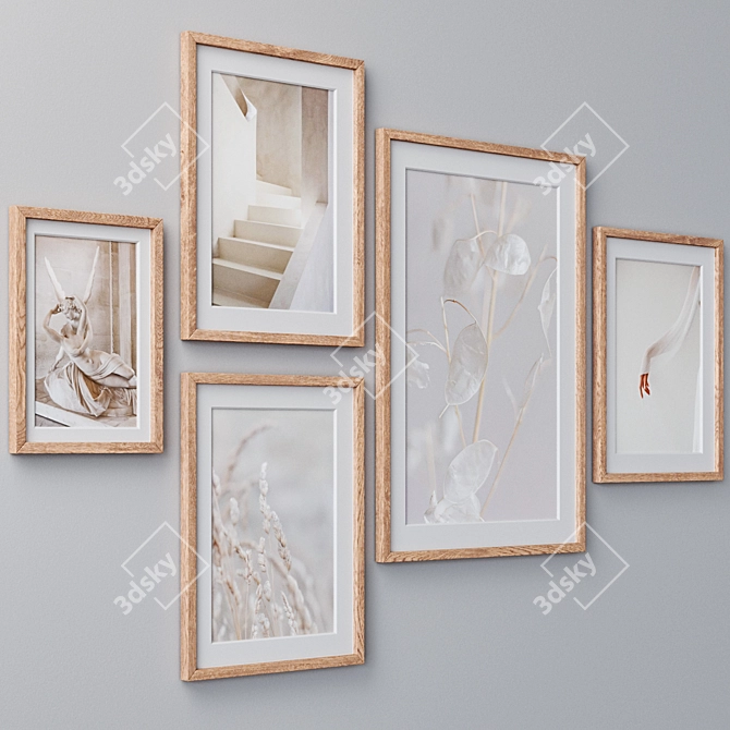 Versatile Set of Wall Paintings 3D model image 2