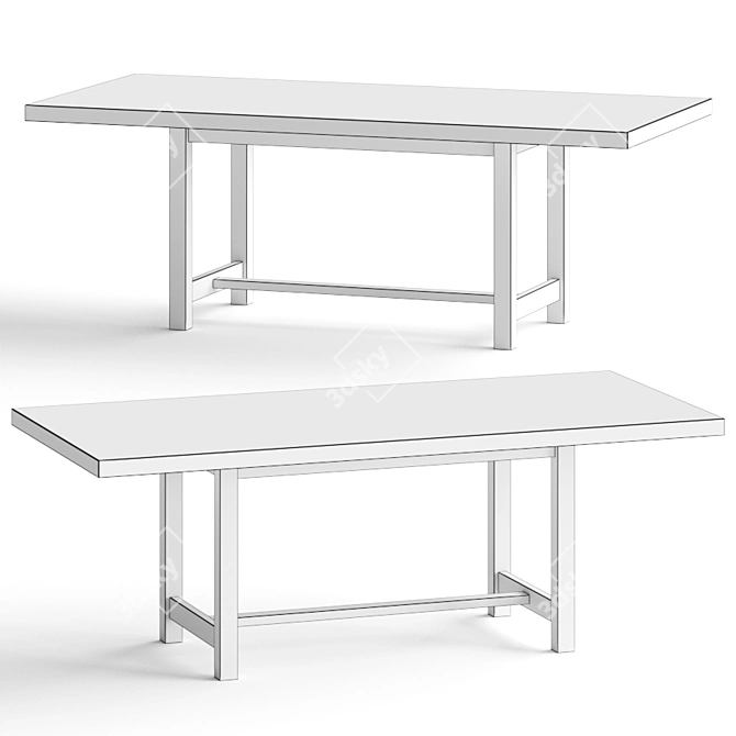 Elegant Caicos Dining Table 3D model image 2