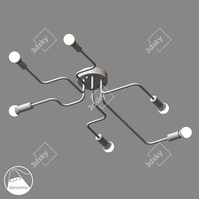 Modern Loft Chandelier | LampsShop.ru 3D model image 4