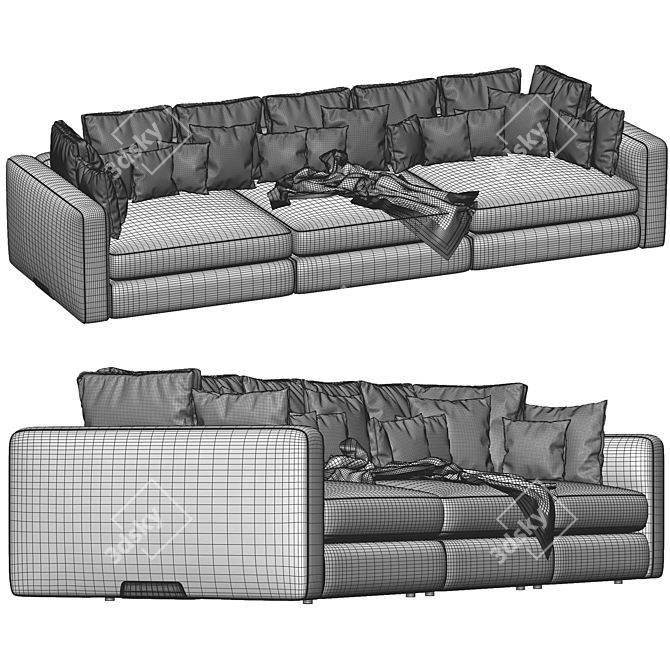 FLEXFORM Harper: Modern and Comfortable Sofa 3D model image 5