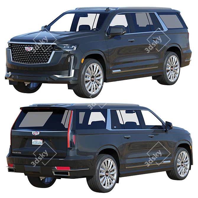 Cadillac Escalade ESV: Unmatched Luxury 3D model image 1