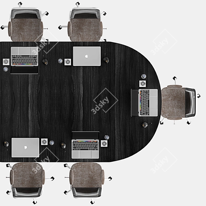 Modern Conference Table 22 3D model image 5