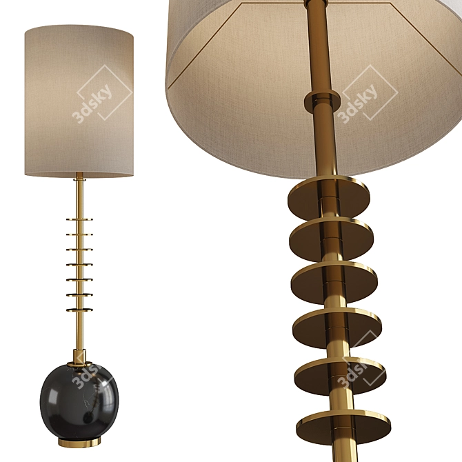 Exquisite Cyan Design Sheridan Table Lamp 3D model image 1