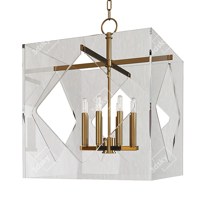 Elegant Travis Pendant Lights 3D model image 1