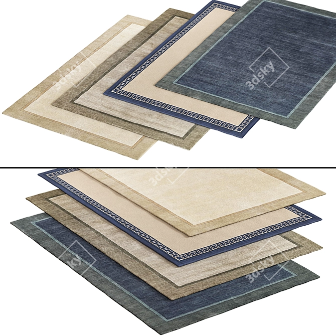 Elegant 200x300cm Carpet 3D model image 2