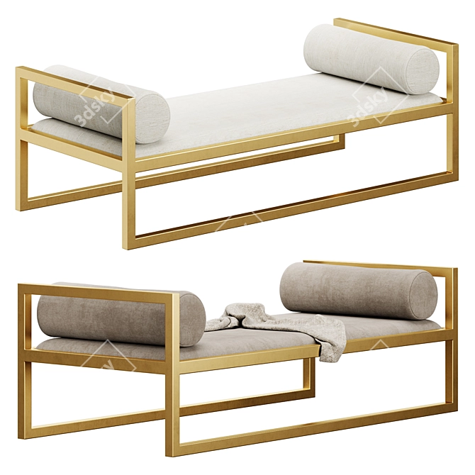 Golden Avenue Daybed: Stylish and Elegant 3D model image 1