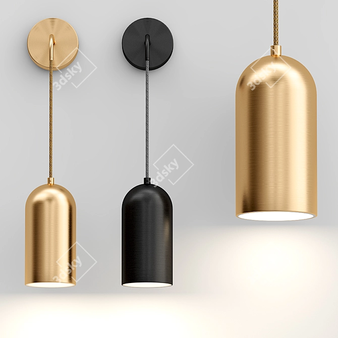 Elegant Henni Wall Lamp 3D model image 4