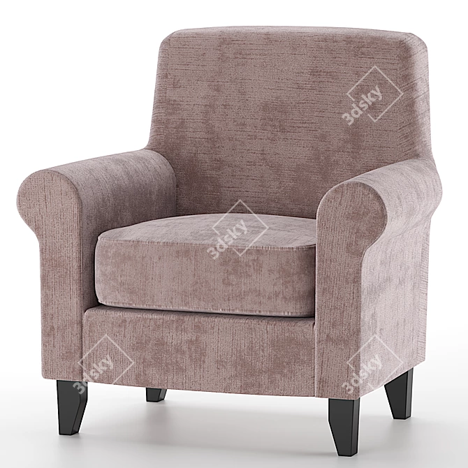 Tula Fabric Accent Chair: Durability and Style 3D model image 4