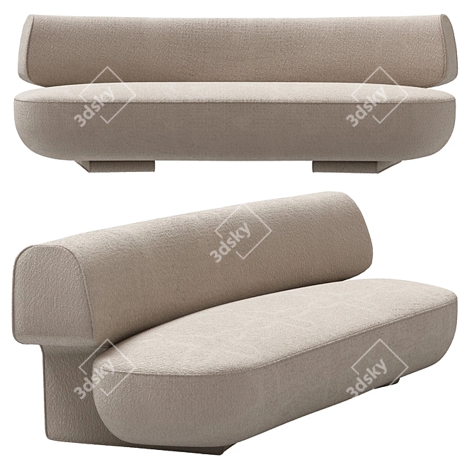 Elegant Litho Sofa: Modern Design 3D model image 1