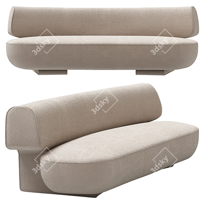Elegant Litho Sofa: Modern Design 3D model image 5