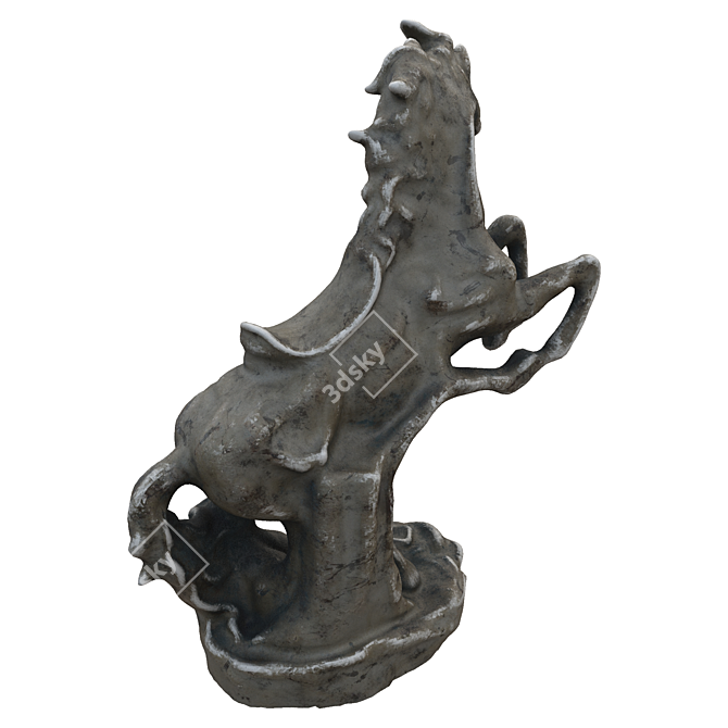 Elegant Equine Sculpture 3D model image 5