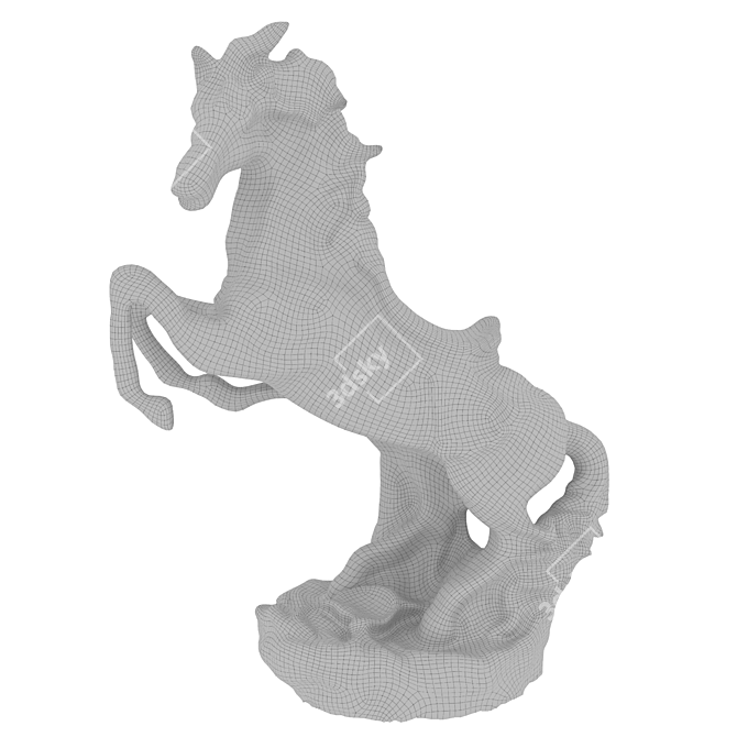 Elegant Equine Sculpture 3D model image 6
