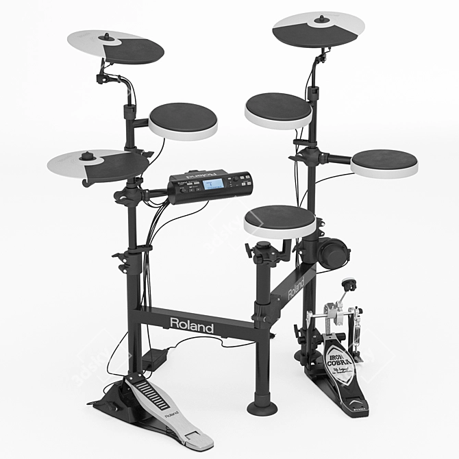 Compact Electronic Drum Set Tama Iron Cobra 3D model image 1