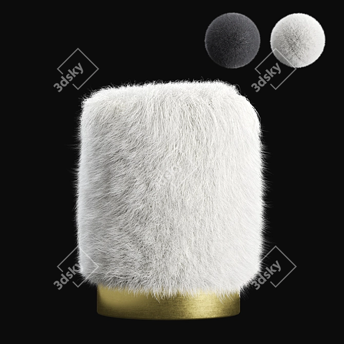 Fredson Round Ottoman 3D model image 3