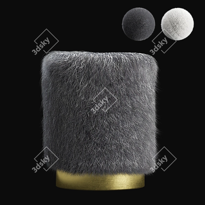 Fredson Round Ottoman 3D model image 4