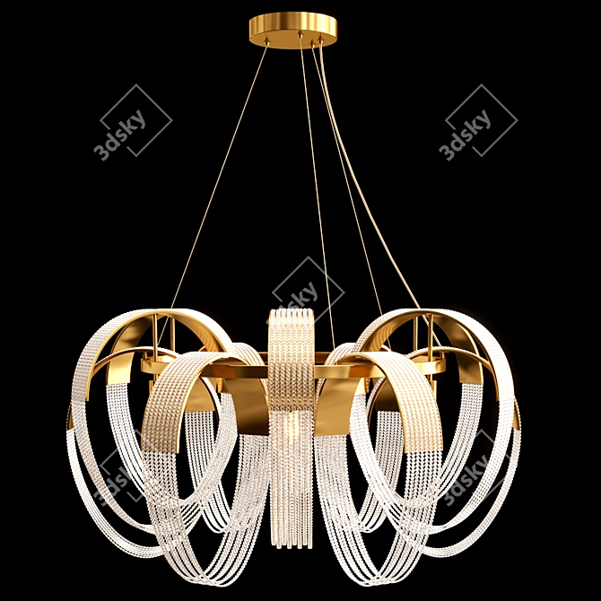 PELAGIA COLLECTION: Elegant Metal and Crystal Lamps 3D model image 6