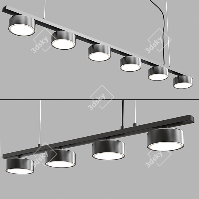 Sleek Minor Linear Pendant Lighting 3D model image 5