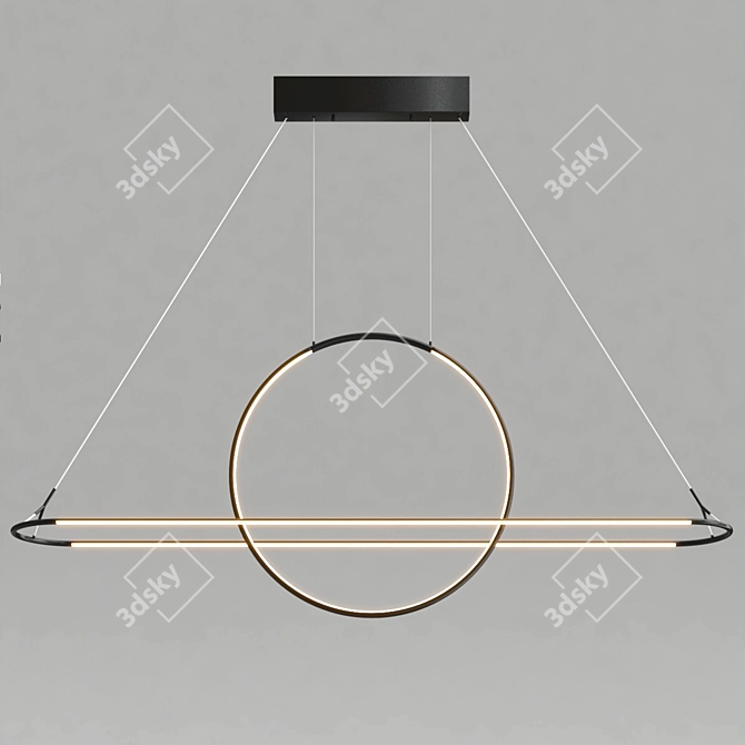 Modern LED Ring Ceiling Light - DAGRUND 3D model image 3