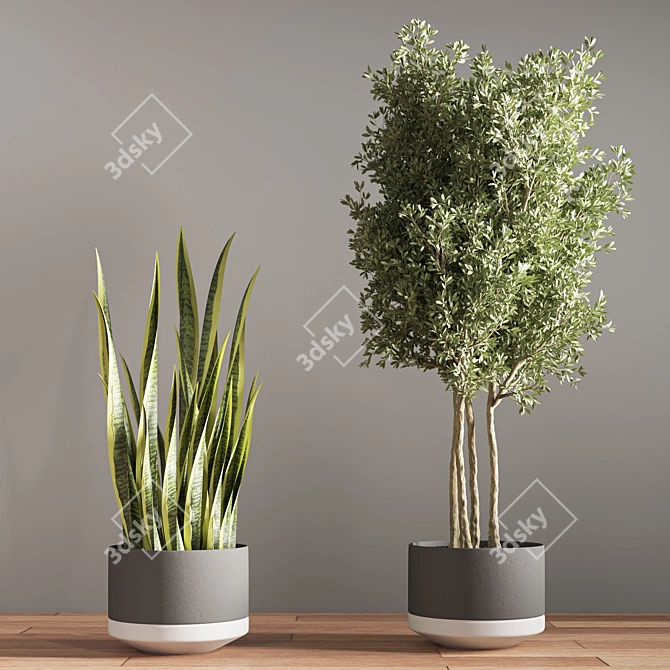  Modern Indoor Plant Stand 3D model image 4