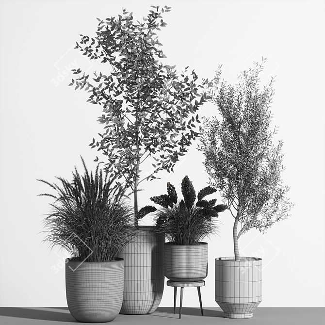 Modern Indoor Plant Stand 09 3D model image 7