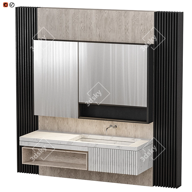 Stunning 3D Bathroom Design 3D model image 1