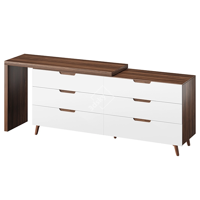 Convertible Karen Chest of Drawers 3D model image 1