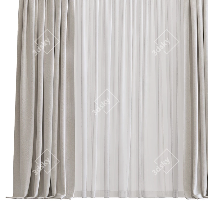 Revamped Curtain Design 3D model image 3