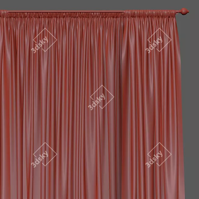 Revamped Curtain Design 3D model image 4