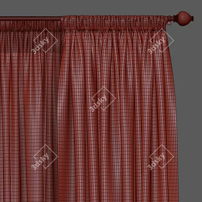 Revamped Curtain Design 3D model image 5