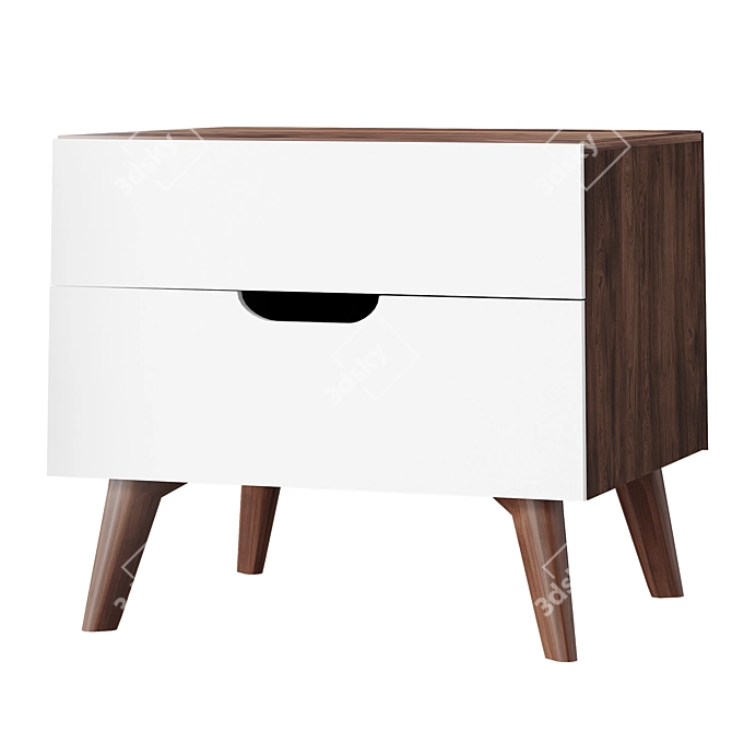 Modern Karen Bedside Table 3D model image 1