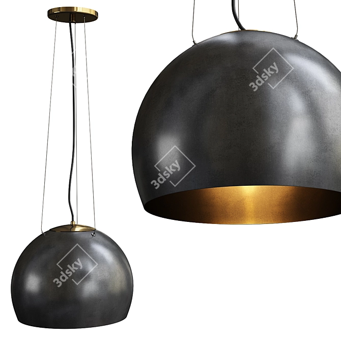 Elegant Nula Pendant Light 3D model image 1