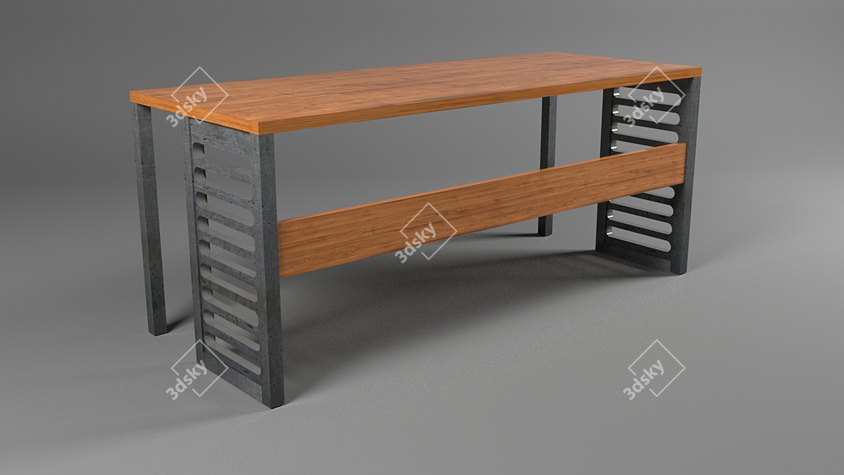 Smart Space Saver School Table 3D model image 1